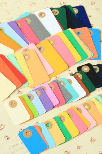 Colour tags 20pc handmade diy - 20pc,