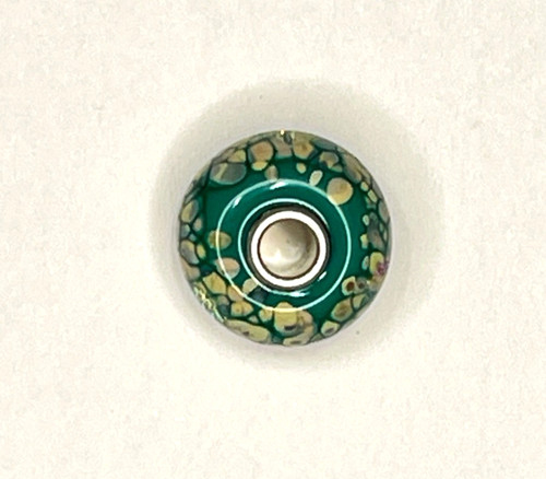 Trollbead green mosaic flower - mosaic,