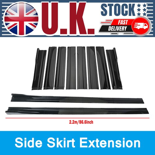 Glossy black side skirt - glossy,