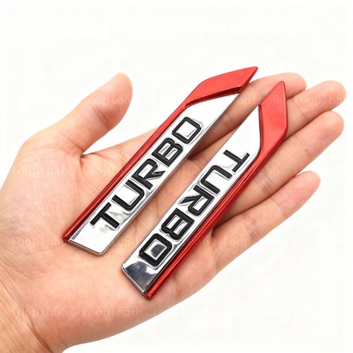Pair red metal turbo - pair, wing