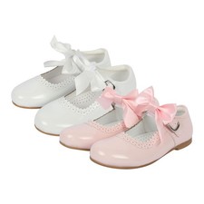 A2Z 4 Kids Girls Toddler School Shoes Removable Bow Patent Leather Mary Jane
