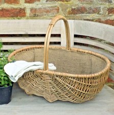Large Classic Willow Garden Trug Flower And Vegetable Basket