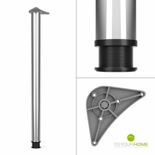 4 x 870mm Chrome Adjustable