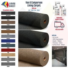 Van Carpet Lining Ribbed Softrim For Camper, Home, Transit, VW, Ford, Wall,Floor