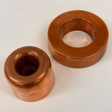 2 Antique 19th Century Copper Jelly Moulds rings Victorian kitchenalia