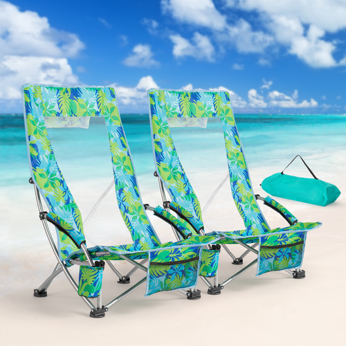 Folding low beach chair - chair, of
