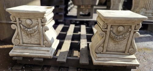 Pair large square plinths - large,