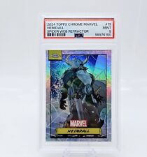 2024 Topps Chrome Marvel Heimdall #19 Spider Web Refractor /399 PSA 9
