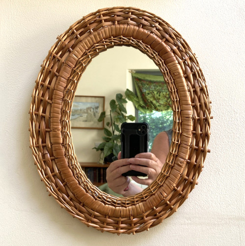 Vintage woven wicker rattan - vintage,
