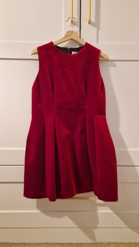 Zara peplum velvet red dress - peplum,