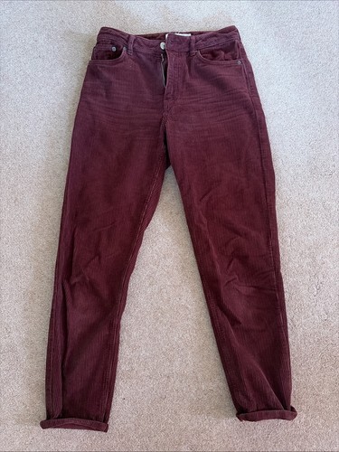 Burgundy corduroy jeans - corduroy,