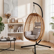 Hanging Rattan Garden Swing
