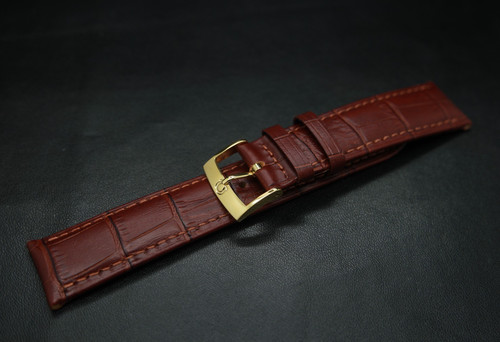 Oem 19mm omega brown leather - 19mm,