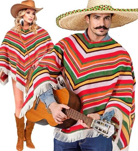 Mexican poncho multicolour - poncho,