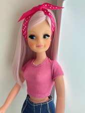 OOAK Rerooted Repainted Pedigree Smirky Sindy Doll Pink Hair New Lashes & Outfit