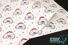 IconicAF Santa Hat Mk1 Sierra Cosworth Car Art Christmas Gift Wrapping Paper A2