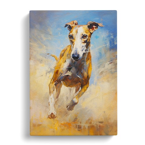 Greyhound impressionism canvas - greyhound,