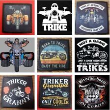 TRIKE TRIKER  CHOPPER 3 WHEELER MOTORCYCLE BIKER CUSTOM SEW / IRON ON PATCH