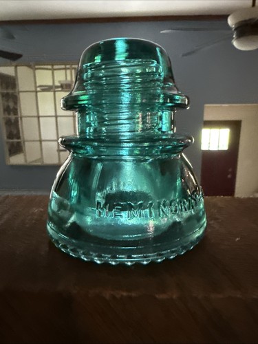 Blue green insulator hemingray - blue,