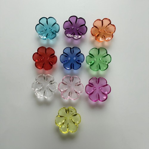 Clear flower shape - , hole