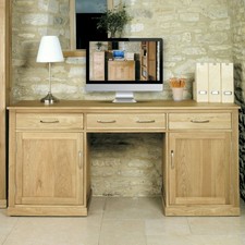 Solid Oak Hideaway Desk Twin