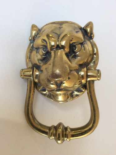 Antique large brass lions head - antique,