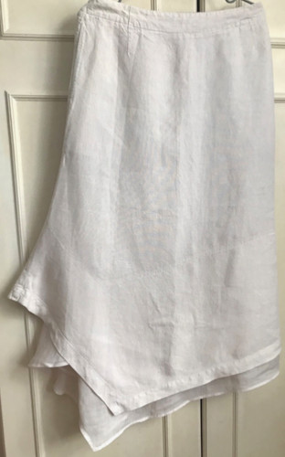 Oska cream linen skirt with - oska,