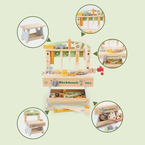 Wooden tool bench diy kids - diy,