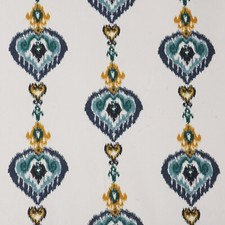 Kasbah Ikat Fabric Blue/White