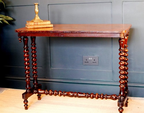 Victorian walnut console side - victorian,