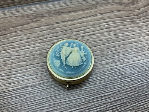 Vintage pill box - box, blue