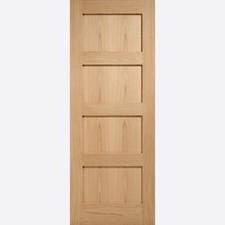 XL Internal Oak Pre Finished Shaker 4 Panel Solid Door