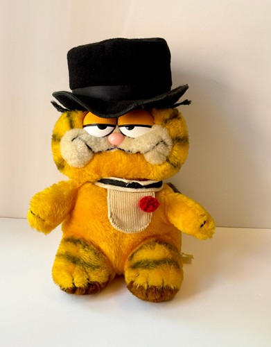 Vintage garfield black top hat - top,