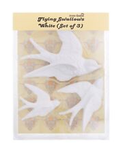 Sass & Belle 3 flying wall plaque swallows birds gift ornament white swallow wal