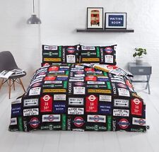 Transport for London Underground Signs Reversible Duvet Cover Bedding Set