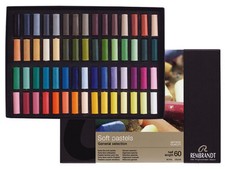 Rembrandt Artists Soft Pastel Set - Half Length Pastels - 60 Colours