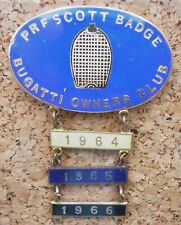 Prescott Badge Bugatti Owners Club Gold Toned/Blue Enamel 1964 to 1966 in Frame