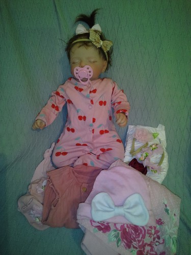 Reborn doll asleep with - doll,, asleep,