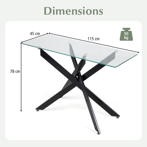 Glass console table modern - console,
