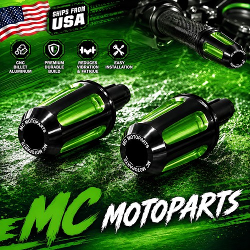 Cnc green handle bar ends - handle,