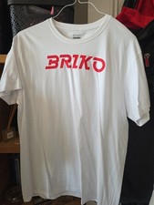 Briko White Tshirt Red Writing