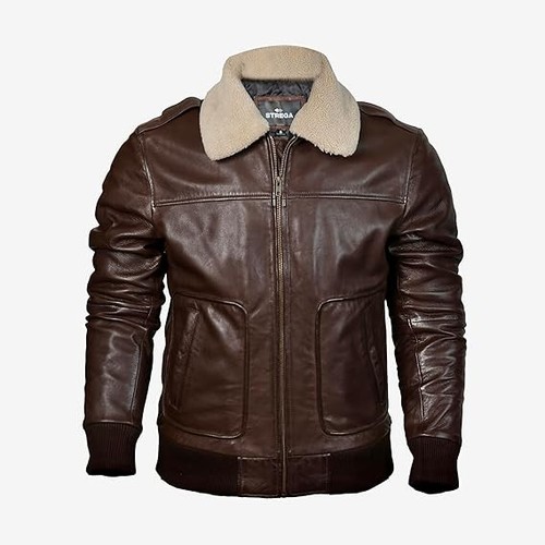 Strega mens leather jacket - leather,