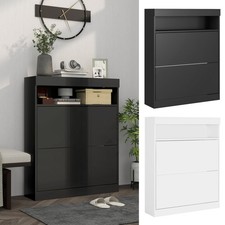 Wall Mounted or Freestanding Shoe Storage Cabinet with 2 Flip Drawers