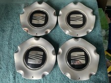 Set of Genuine Seat Leon Starfish Alloy Wheel Centre Caps x4