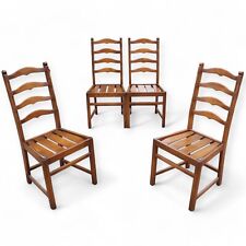 Set of 4 Vintage Ercol Golden Dawn 'Saville' Ladderback Dining Chairs