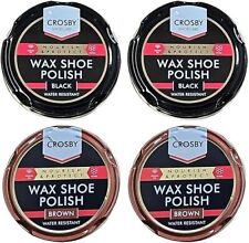 Wax Shoe Polish Black -Brown 50ml Traditional Leather Boot Shine Cleaner Protect