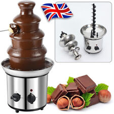 4 Tier Electric Chocolate Fondue Fountain Machine For Parties Stainless Steel UK
