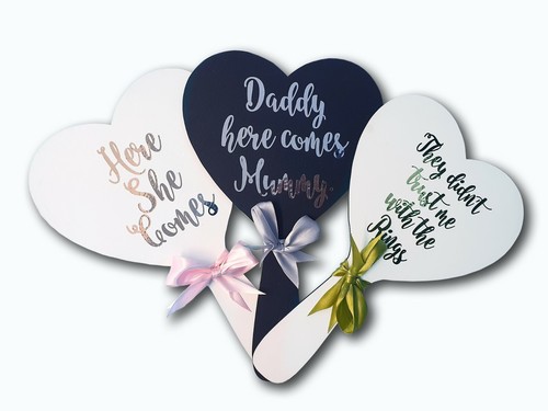 Hand held personalised wedding