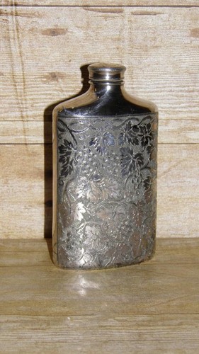 Edwardian silver plated hip - plated,