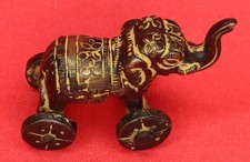Elephant with Rolling Wheels Showpiece Handmade Brass Home Décor Statue BA1046